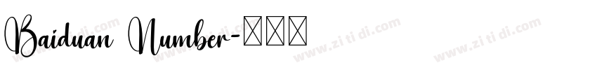 Baiduan Number字体转换